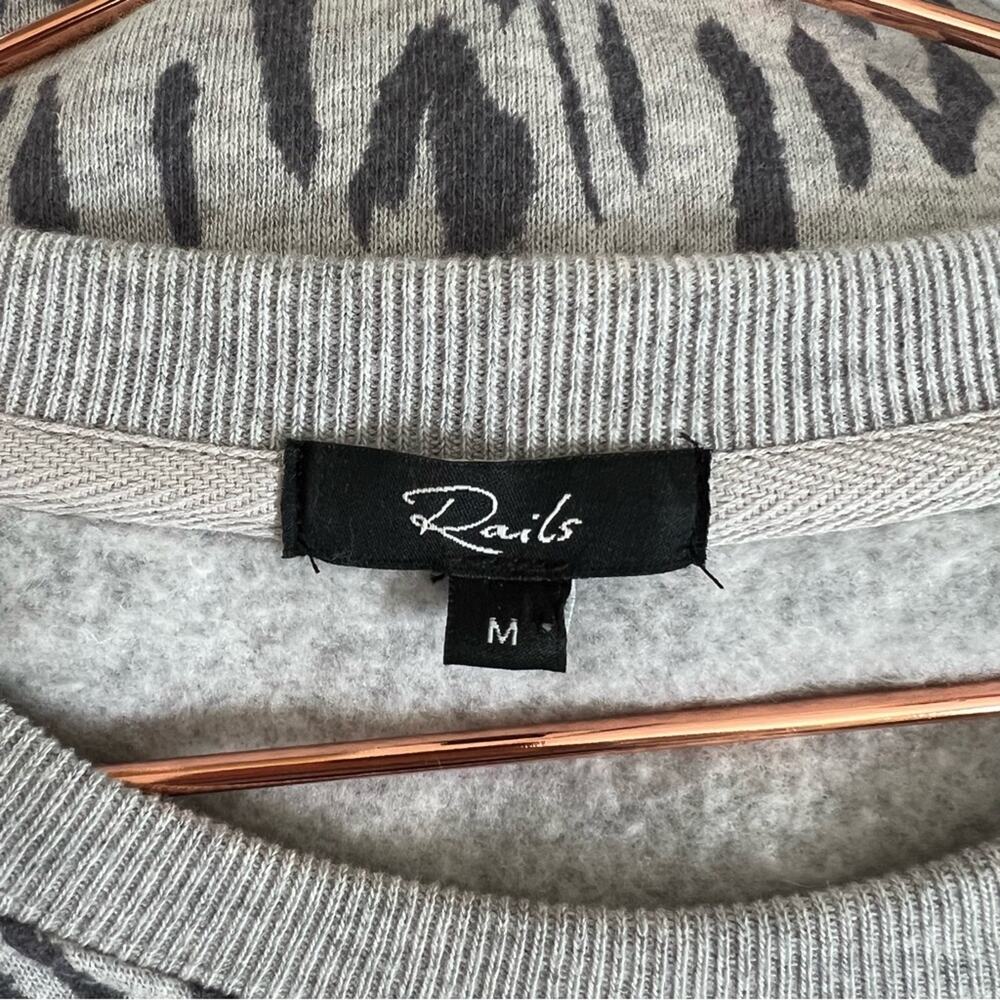 Rails Marlo Sweatshirt Grey Abstract Cheetah Prin… - image 6